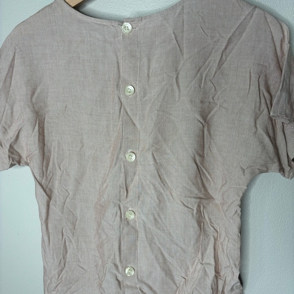 Madewell Button-Back Tie Tee in Stripe xxs - Picture 6 of 7